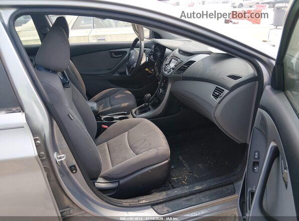KMHDH4AE3GU477810 2016 HYUNDAI ELANTRA Серый Вид салона спереди