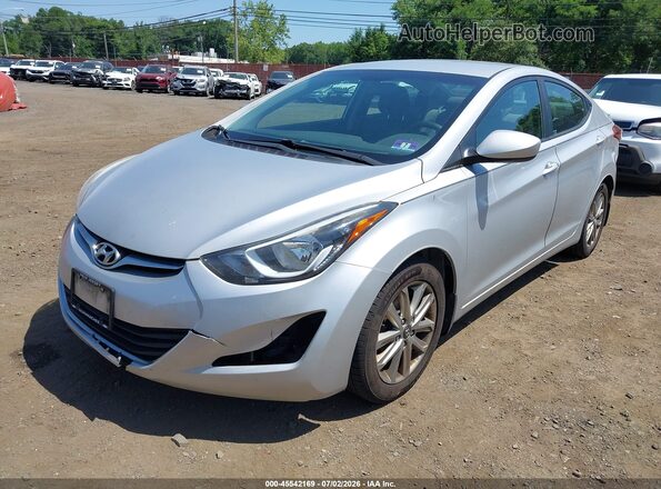 KMHDH4AE3GU519067 2016 HYUNDAI ELANTRA Silver Vista frontal