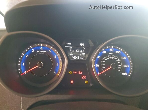 KMHDH4AE3GU519781 2016 HYUNDAI ELANTRA Red Սարքավորումների վահանակի տեսք