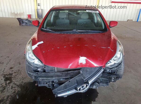 KMHDH4AE3GU519781 2016 HYUNDAI ELANTRA Red Դիմացի տեսք