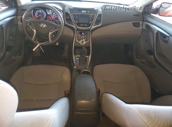 KMHDH4AE3GU519781 2016 HYUNDAI ELANTRA Red Առջևի վահանակի տեսք