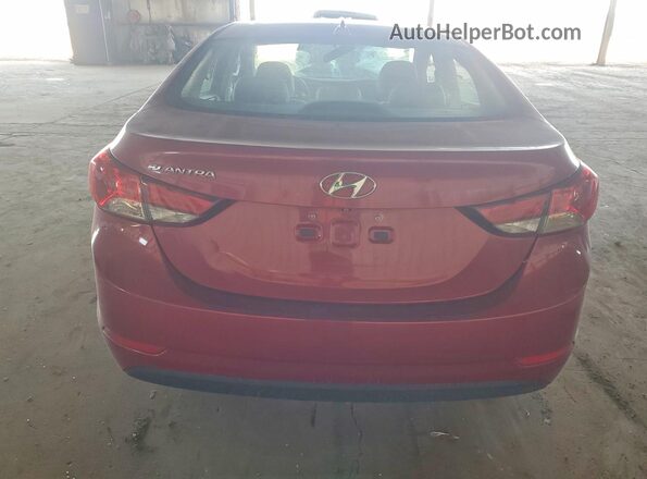 KMHDH4AE3GU519781 2016 HYUNDAI ELANTRA Red Հետևի տեսք