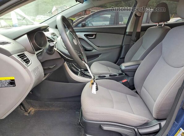 KMHDH4AE3GU522759 2016 HYUNDAI ELANTRA Blue Widok wnętrza z przodu