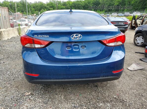 KMHDH4AE3GU522759 2016 HYUNDAI ELANTRA Blue Widok z tyłu
