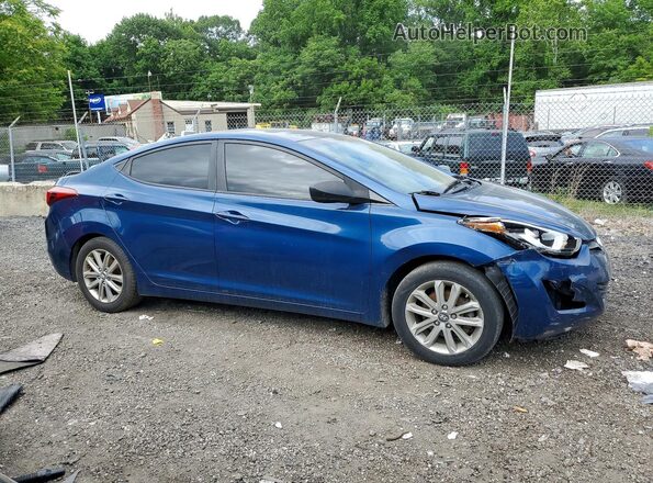 KMHDH4AE3GU522759 2016 HYUNDAI ELANTRA Blue Przód prawy