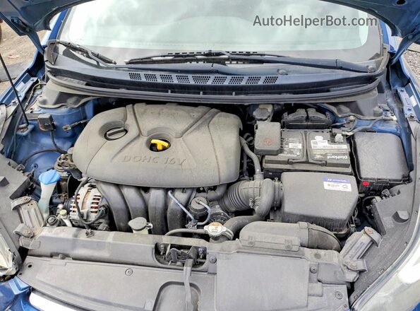 KMHDH4AE3GU522759 2016 HYUNDAI ELANTRA Blue Widok wnętrza z tyłu