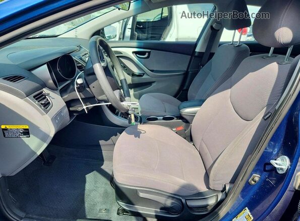 KMHDH4AE3GU544423 2016 HYUNDAI ELANTRA Blue Front interior view