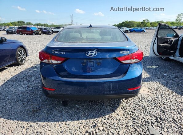 KMHDH4AE3GU544423 2016 HYUNDAI ELANTRA Blue Rear view