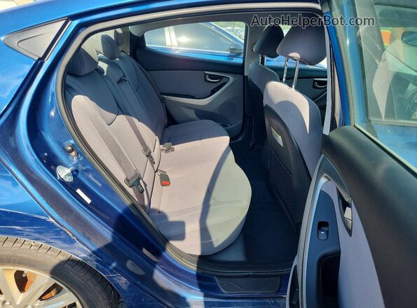 KMHDH4AE3GU544423 2016 HYUNDAI ELANTRA Blue Rear seats view