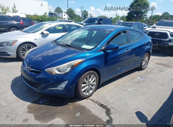 KMHDH4AE3GU567507 2016 HYUNDAI ELANTRA Blue Vista tres cuartos delantera izquierda