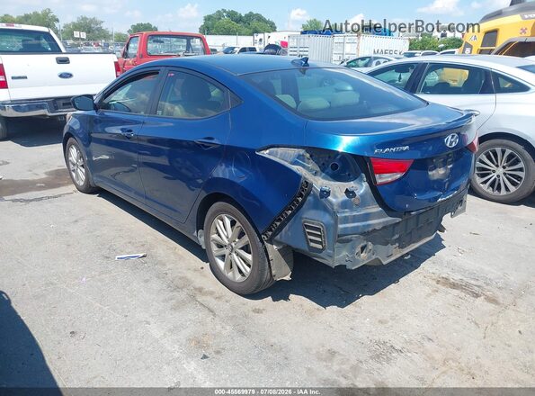 KMHDH4AE3GU567507 2016 HYUNDAI ELANTRA Blue Trasero izquierdo