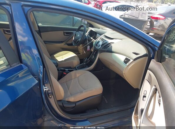 KMHDH4AE3GU567507 2016 HYUNDAI ELANTRA Blue Vista interior delantera