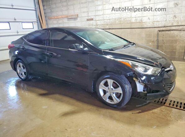 KMHDH4AE3GU588664 2016 HYUNDAI ELANTRA Black Przód prawy