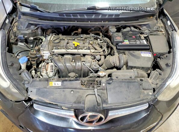 KMHDH4AE3GU588664 2016 HYUNDAI ELANTRA Black Widok wnętrza z tyłu