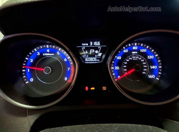 KMHDH4AE3GU588664 2016 HYUNDAI ELANTRA Black Widok zestawu wskaźników
