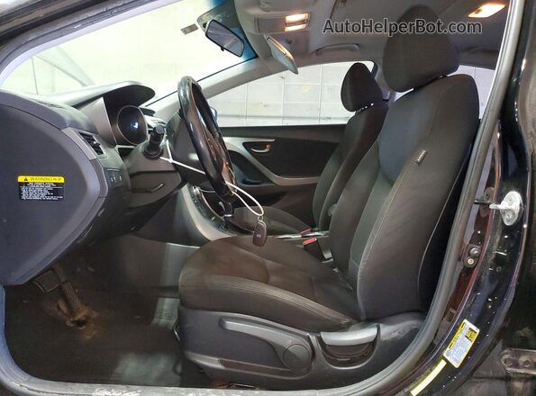 KMHDH4AE3GU588664 2016 HYUNDAI ELANTRA Black Widok wnętrza z przodu
