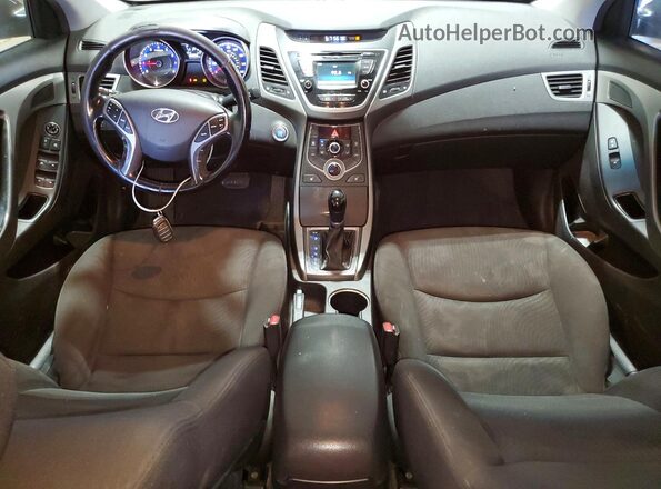 KMHDH4AE3GU588664 2016 HYUNDAI ELANTRA Black Widok deski rozdzielczej