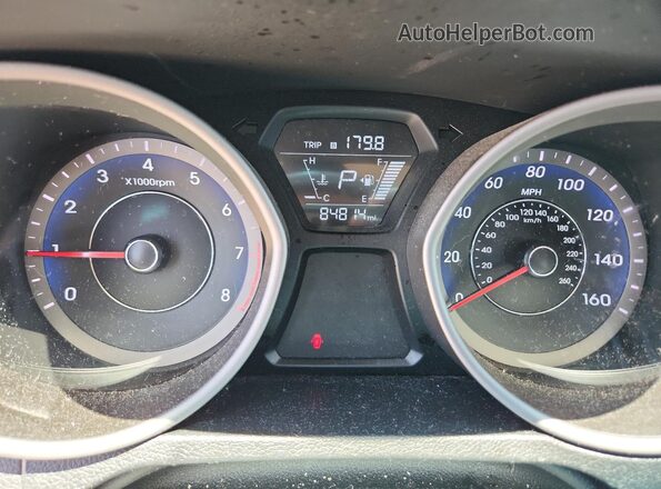 KMHDH4AE3GU595517 2016 HYUNDAI ELANTRA Silver Widok zestawu wskaźników