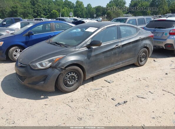 KMHDH4AE3GU604507 2016 HYUNDAI ELANTRA Black Vista tres cuartos delantera izquierda