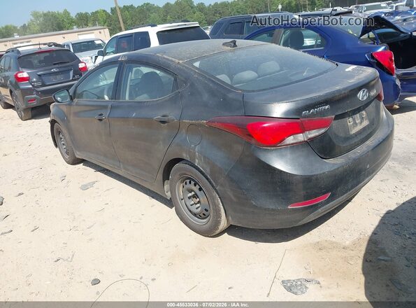 KMHDH4AE3GU604507 2016 HYUNDAI ELANTRA Black Trasero izquierdo