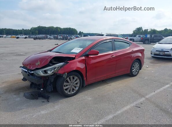 KMHDH4AE3GU623381 2016 HYUNDAI ELANTRA Red Przód lewy