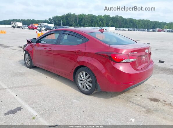 KMHDH4AE3GU623381 2016 HYUNDAI ELANTRA Red Tył lewy