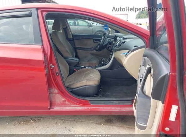 KMHDH4AE3GU623381 2016 HYUNDAI ELANTRA Red Widok wnętrza z przodu