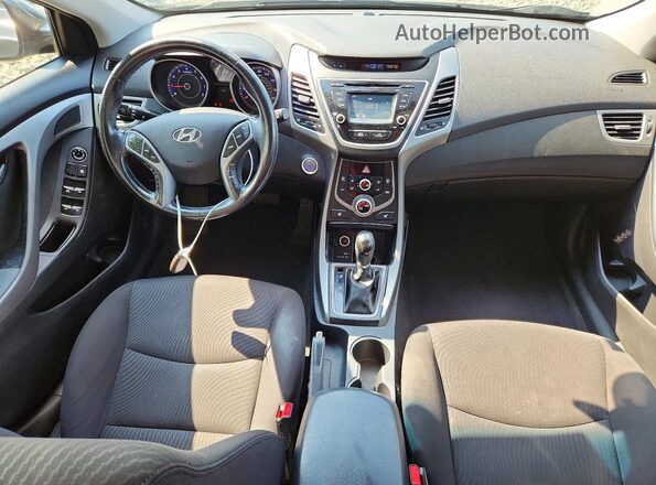 KMHDH4AE3GU635255 2016 HYUNDAI ELANTRA Black Առջևի վահանակի տեսք