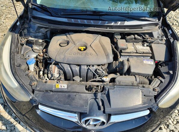 KMHDH4AE3GU635255 2016 HYUNDAI ELANTRA Black Սալոնի հետևի տեսք