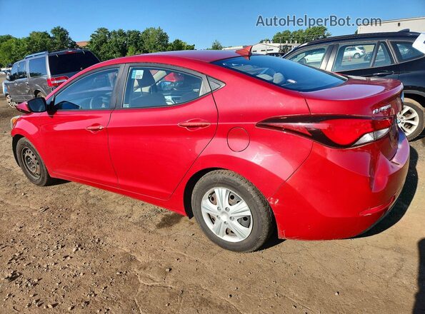 KMHDH4AE4GU492753 2016 HYUNDAI ELANTRA Red Задня ліва чверть