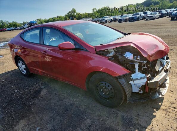 KMHDH4AE4GU492753 2016 HYUNDAI ELANTRA Red Передня права чверть