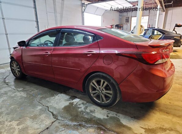 KMHDH4AE4GU520017 2016 HYUNDAI ELANTRA Red Задня ліва чверть