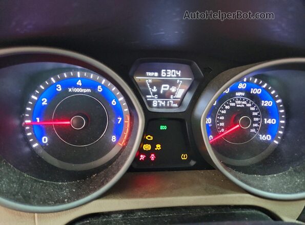 KMHDH4AE4GU520017 2016 HYUNDAI ELANTRA Red Вид щитка приладів