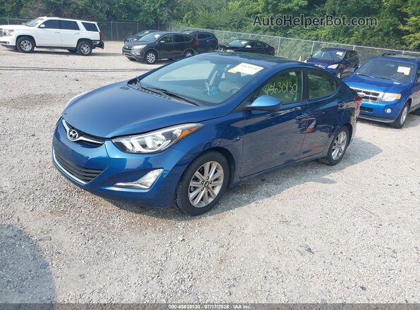 KMHDH4AE4GU520339 2016 HYUNDAI ELANTRA Синий Передняя левая четверть