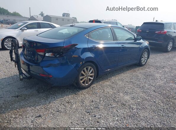 KMHDH4AE4GU520339 2016 HYUNDAI ELANTRA Синий Задняя правая четверть