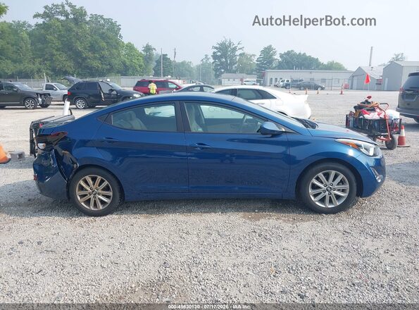 KMHDH4AE4GU520339 2016 HYUNDAI ELANTRA Синий Вид задней части салона