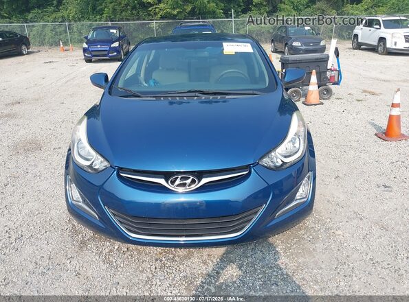 KMHDH4AE4GU520339 2016 HYUNDAI ELANTRA Синий Вид щитка приборов