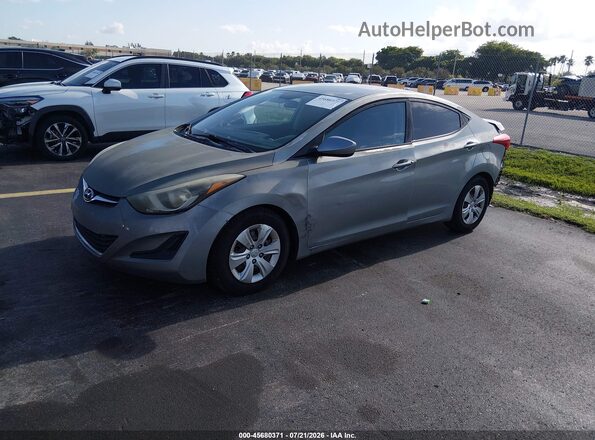 KMHDH4AE4GU532233 2016 HYUNDAI ELANTRA Gray Przód lewy