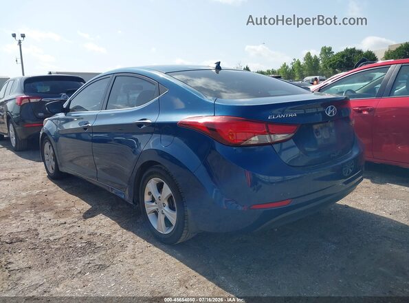 KMHDH4AE4GU564616 2016 HYUNDAI ELANTRA Blue Rear left