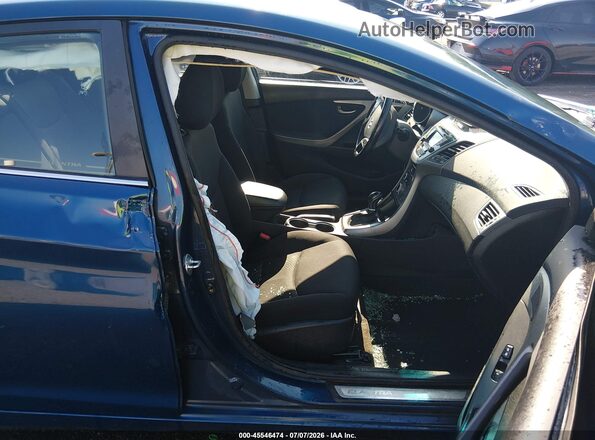 KMHDH4AE4GU567077 2016 HYUNDAI ELANTRA Blue Front interior view