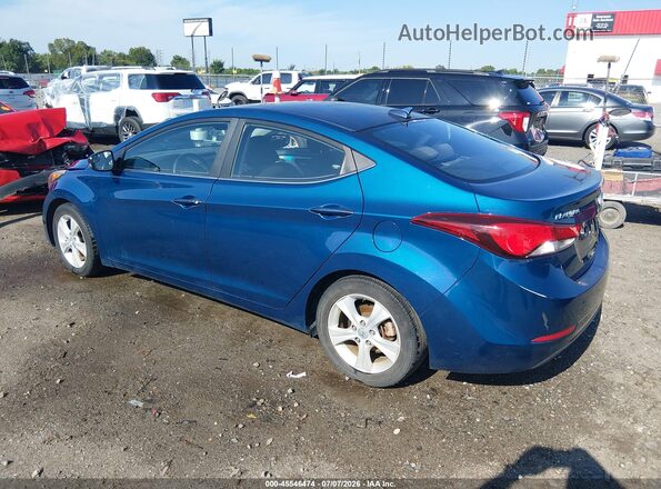 KMHDH4AE4GU567077 2016 HYUNDAI ELANTRA Blue Rear left