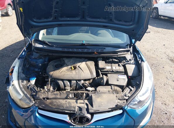 KMHDH4AE4GU567077 2016 HYUNDAI ELANTRA Blue Rear view