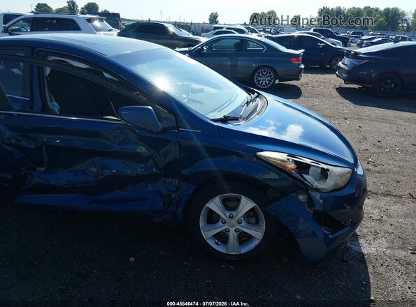 KMHDH4AE4GU567077 2016 HYUNDAI ELANTRA Blue Front view