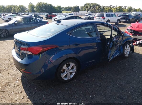 KMHDH4AE4GU567077 2016 HYUNDAI ELANTRA Blue Rear right
