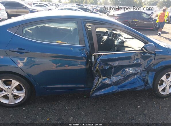 KMHDH4AE4GU567077 2016 HYUNDAI ELANTRA Blue 