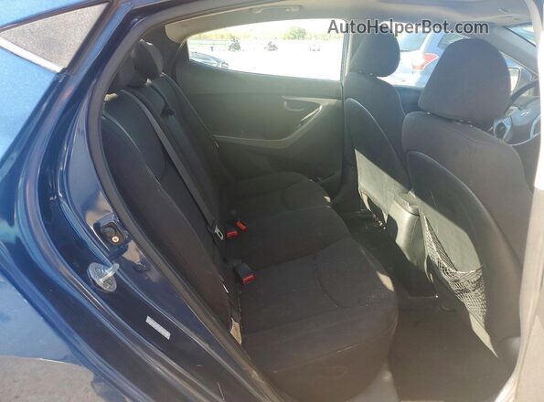 KMHDH4AE4GU592416 2016 HYUNDAI ELANTRA Blue Widok tylnych siedzeń