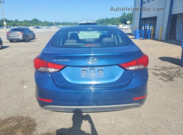 KMHDH4AE4GU592416 2016 HYUNDAI ELANTRA Blue Widok z tyłu
