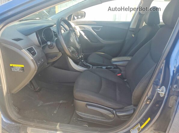 KMHDH4AE4GU592416 2016 HYUNDAI ELANTRA Blue Widok wnętrza z przodu