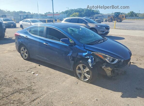 KMHDH4AE4GU592416 2016 HYUNDAI ELANTRA Blue Przód prawy