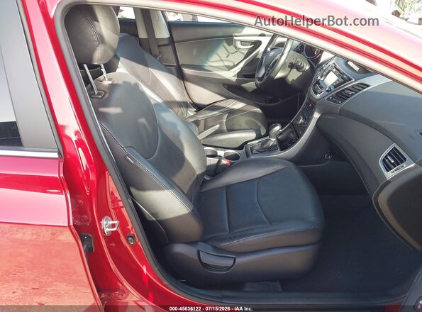 KMHDH4AE4GU598992 2016 HYUNDAI ELANTRA Red წინა სალონის ხედი